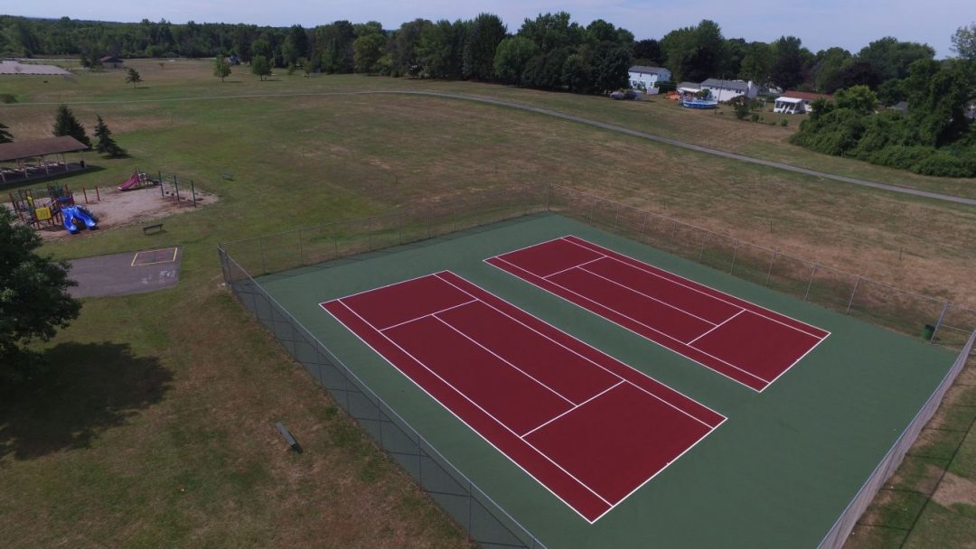 park tennis court resurfacing
