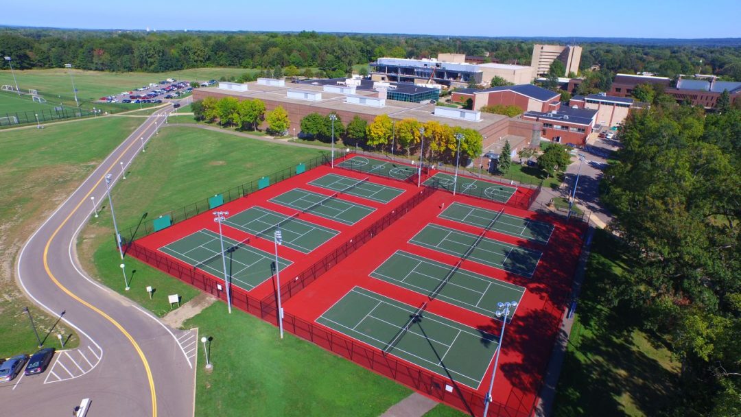 university tennis court repair resurfacing