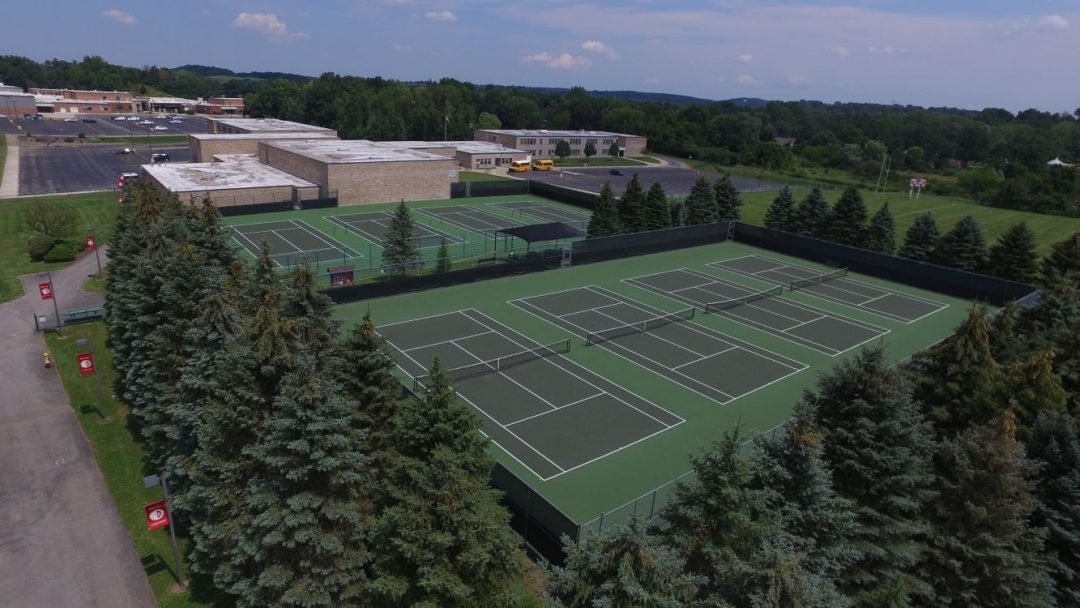 tennis court complex repair resurfacing