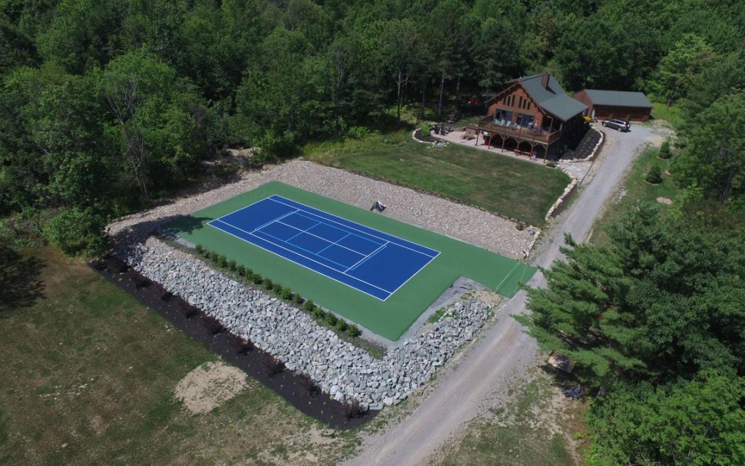 Private Backyard Tennis Court Construction