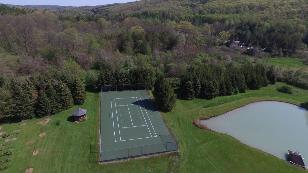 Private Backyard Tennis Court Surface