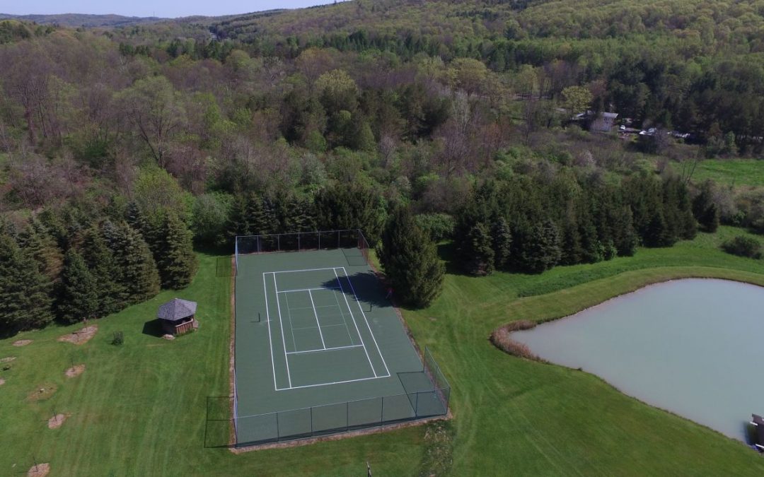 Private Backyard Tennis Court Surface