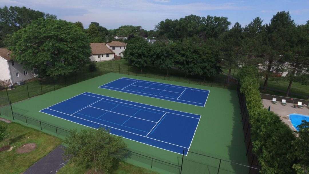 tennis court resurfacing project